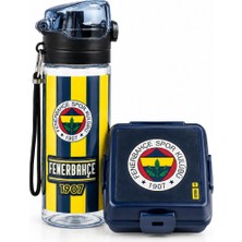 Fenerbahçe Lisanslı Pipetli Su Matarası + Çatallı Kaşıklı Beslenme Kutusu