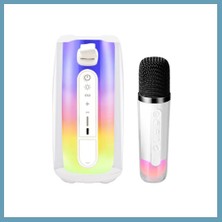 Bezos Pluse 7 Mikrofonlu Rgb Kablosuz Hoparlör - Beyaz MBT06