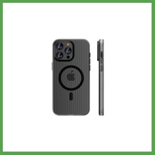 Bezos Joko iPhone 16 Pro Max Uyumlu Line Magsafe Kapak - Gri Mgc