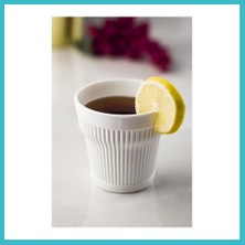 Defne Store Akrilik Beyaz 6'lı Kısa Bardak & Su Meşrubat Kahve Yanı Bardağı 300 ml ( Cam Değildir ) Dfnbez