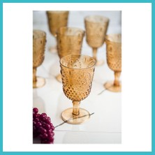Defne Store Akrilik Bal Tekli Kadeh & Su Meşrubat Kahve Yanı Bardağı 450 ml ( Cam Değildir ) Dfnbez