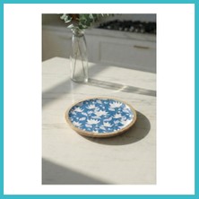 Defne Store Mango Agacı Pasta Tabağı & Sunum Tabağı 20 cm Desenli Dfnbez