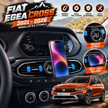 STS Oto Aksesuar Fiat Egea Cross 2021 ve Sonrası Araç Içi Premium Telefon Tutucu - Araba Telefon Tutacağı Havalandırma Için