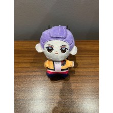 Mor Saçlı Mini Peluş Anahtarlık K-Pop Tarzı Sevimli Karakter Anahtarlık Hediyelik