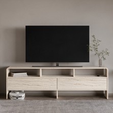 İnarch Dizayn Inarch Dizayn Onda 2 Kapaklı Tv Sehpası - 160 cm Modern Depolama Üniteli Tv Konsolu