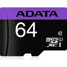 Adata Premier 64GB 80MB/S CLASS10 Adaptörlü Microsdxc Hafıza Kartı