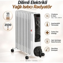Badem10 Elektrikli Yağlı Radyatör Isıtıcı Dilimli Tekerlekli Taşınabilir Ev Ofis Uygun Kolay Isınma Sobası