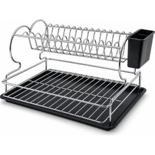 Krt Metal Tabaklık 2 Katlı Krom Bulaşıklık