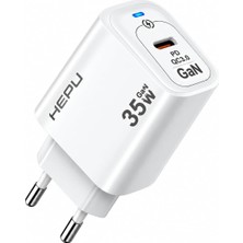 Teknocan Marketing HP-AC05 Armor Series 35W Gan Hızlı Şarj Adaptörü - Type-C Pd & Qc3.0 Akıllı Çipli Alev Almaz Şarj Kafası