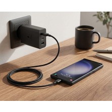 Teknocan Marketing TRW385 65W Type-C ve USB Çıkışlı Hızlı Şarj Adaptörü - 3 Portlu Duvar Şarj Aleti