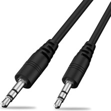 Teknocan Marketing 3.5 mm Erkek-Erkek Stereo Aux Ses Kablosu, Siyah, 5 Metre, Laptop ve Hoparlör ile Uyumlu
