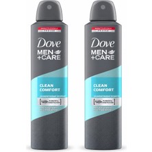 Dove Men+Care Clean Comfort 48 Saat Erkek Sprey Deodorant 2X250 ml
