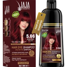 Teknocan Marketing Saç Boyası Şampuanı Şarap Kırmızısı, Erkekler ve Kadınlar Için Bitkisel Saç Boyası Şampuanı, Gri Saç Kapatıcı, Sülfatsız ve Vitamin Zenginleştirilmiş, 300 ml