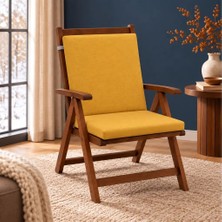 Patiyu Tek Parça Sırtlıklı Sandalye Minderi · 80 × 40 × 4 cm · Sarı · 80 × 40 × 4 cm