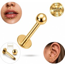 Teknocan Marketing Labret Piercing Stud Cerrahi Çelik Tragus Conch Helix Dudak