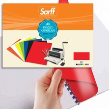 Sarff A-3 Cilt Kapağı 450 Micron Kırmızı 50 Li 15201175 (1 Paket 50 Adet)