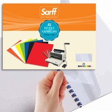 Sarff A-3 Cilt Kapağı 450 Micron Şeffaf Buzlu 50 Li 15201131 (1 Paket 50 Adet)