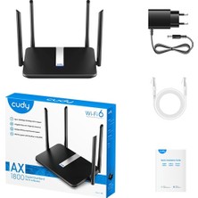 Cudy X6 AX1800 Dual Band Mesafe Genişletici Ev Ofis Tipi Router