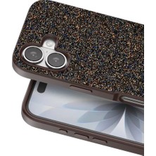 Bezos Onegif Apple iPhone 17 Uyumlu Bright Simli Kapak - Gold