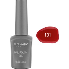 Alix Avien Kırmızı Kalıcı Oje 101-YOĞUN Renk Veren Jel Oje 12 Ml-Nail Uv Gel Polish 101