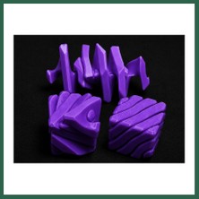 Vintessy Vıntessy 3D Baskı Fidget Puzzle Küp - Hareketli Dönüşebilen Stres Giderici Zeka Oyuncağı, Masaüstü Fidget Küp-Mor BZS01