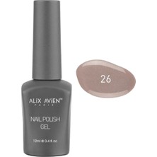 Alix Avien Uv Kalıcı Işıltılı Nude Jel Oje 26 - Gel Polish - 12 ml