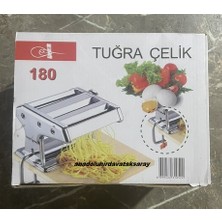 Tuğra Çelik Erişte Çekme Makinası 3 Farklı Çeşit Erişte Makarna Makinası 180MM