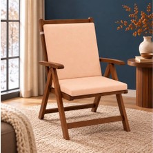 Patiyu Tek Parça Sırtlıklı Sandalye Minderi · 80 × 40 × 4 cm · Kayısı · 80 × 40 × 4 cm