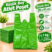 İsopack Atlet Poşet Küçük Boy Market,manav,pazar Yeşil 25X41 cm