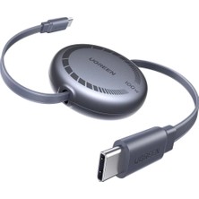 Ugreen Nexode 100W Geri Çekilebilir Usb-C - Usb-C Hızlı Şarj Kablosu, 1 Metre, 65905