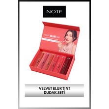 Note Cosmetics Note Velvet Blur Tint Kadifemsi Mat Bitişli Nemlendirici Ruj Seti - 6'lı