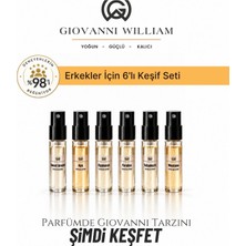 Giovanni William 6'lı Deneyim Seti - Erkek Mini Boy Kalıcı Parfüm Tester Kit 6x5 ml