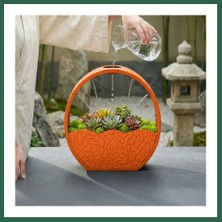 Vintessy Vıntessy 3D Baskı Self-Watering Planter - Kendi Kendini Sulayan Saksı-Turuncu BZS01