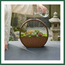 Vintessy Vıntessy 3D Baskı Self-Watering Planter - Kendi Kendini Sulayan Saksı-Kahverengi BZS01