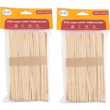 Stilo Fufi 2 Adet Ahşap Dil Çubuğu ( Abeslang ) 150 mm Geniş Natural 50 Li Paket