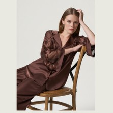 Bonjour Madame Kadın Naturel Viskon Dokuma Kumaş Gömlek Model Pijamatakımı 2013