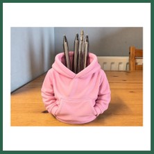 Vintessy Vıntessy 3D Baskı Kapüşonlu Sweatshirt Kalemlik - Masaüstü Organizer-Pembe BZS01