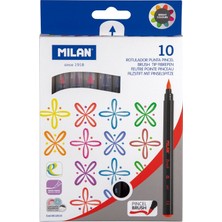 Milan Brush Pen 10 Renk Fırça Uçlu Keçeli Kalem