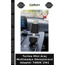 Carlburn Premium Torima Mini Araç Multimedya Dönüştürücü Adaptör TAB06 2ın1 Içi Çözüm Bağlantı