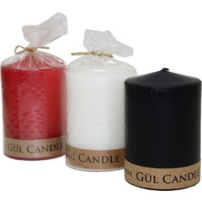 Gül Mum Gül Candle Silindir Mum 7X10 Orta Renkli - 20'li Paket