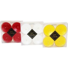 Gül Mum Gül Candle GL-210 Kokulu Mum Mix 4 Adet Yuvarlak Kristal Kapsül - 24'li Paket