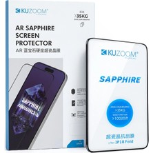 Kuzoom Ar iPhone Duo Katlanabilir Dış Ekran Uyumlu Safir Sertliğinde Yansıma Önleyici Ekran Koruyucu