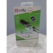 Celly Micro USB 2.4 A Turbo Charce Araç Çakmak Şarj Seti