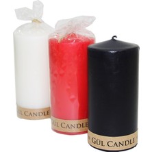 Gül Mum Gül Candle Silindir Mum 7X14 Büyük Renkli - 20'li Paket
