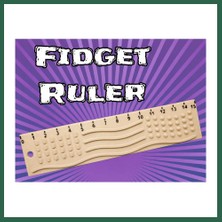 Vintessy Vıntessy 3D Baskı Dokunsal Fidget Cetveli - Kabartmalı Stres ve Odaklanma Oyuncağı - Bej BZS01