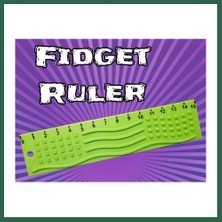 Vintessy Vıntessy 3D Baskı Dokunsal Fidget Cetveli - Kabartmalı Stres ve Odaklanma Oyuncağı - Yeşil BZS01