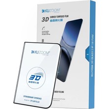 Kuzoom 3 D Curved iPhone Duo Katlanabilir Dış Ekran Uyumlu 3D Kavisli Tam Kaplayan Hd Temperli Cam