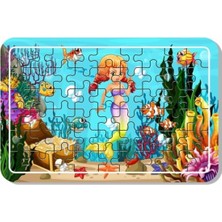 Tr Lipyos Deniz Kızı 54 Parça Çocuklar Için Ahşap Puzzle