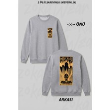 Zoka Wear Metropolis Fritz Lang Movie Ön Arka Baskılı Bisiklet Yaka Sweatshirt