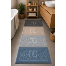 4'lü Ayak Havlusu-Ayak Paspası 50*70 cm 4 Adet - Banyo - Misafir -Çeyizlik %100 Pamuk